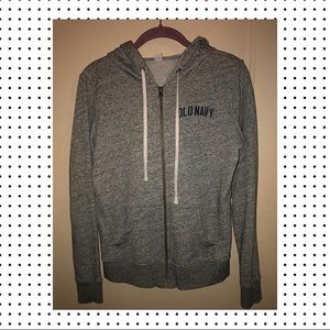 Grey old navy zip up